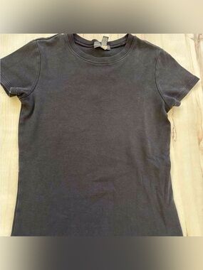 Men's Black Short Sleeve Crew Neck Tee